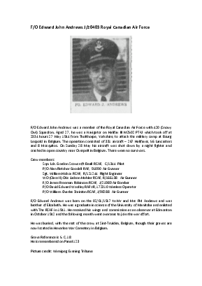 A preview of a PDF biography for Andrews, Edward John